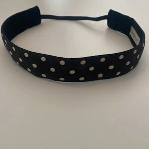 Banded2gether Black and white polkadot headband
